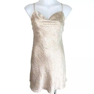 Abercrombie & Fitch Leopard Print Satin Slip Dress